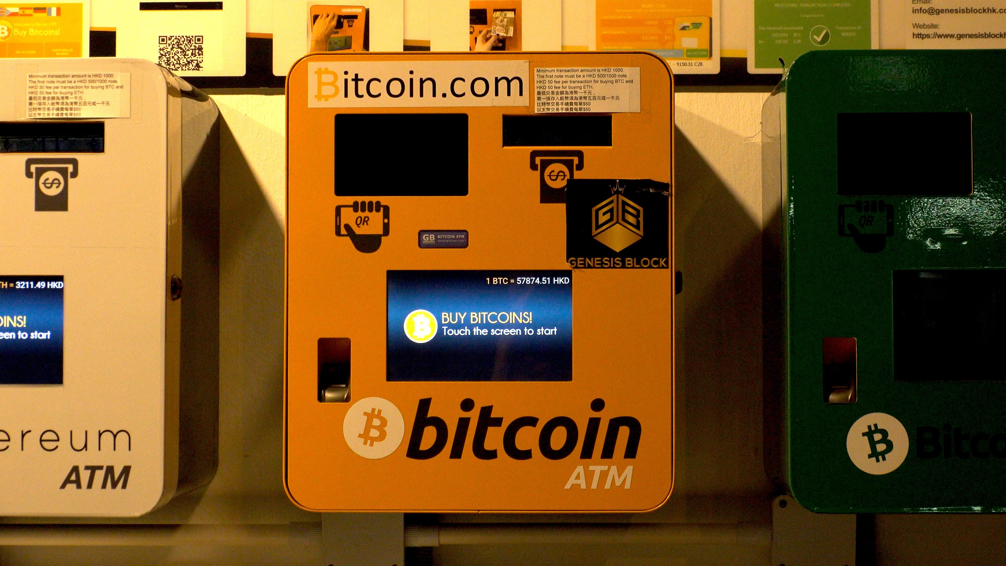 Hong,Kong,-,Circa,April,2018,:,Bitcoin,Atm,Near