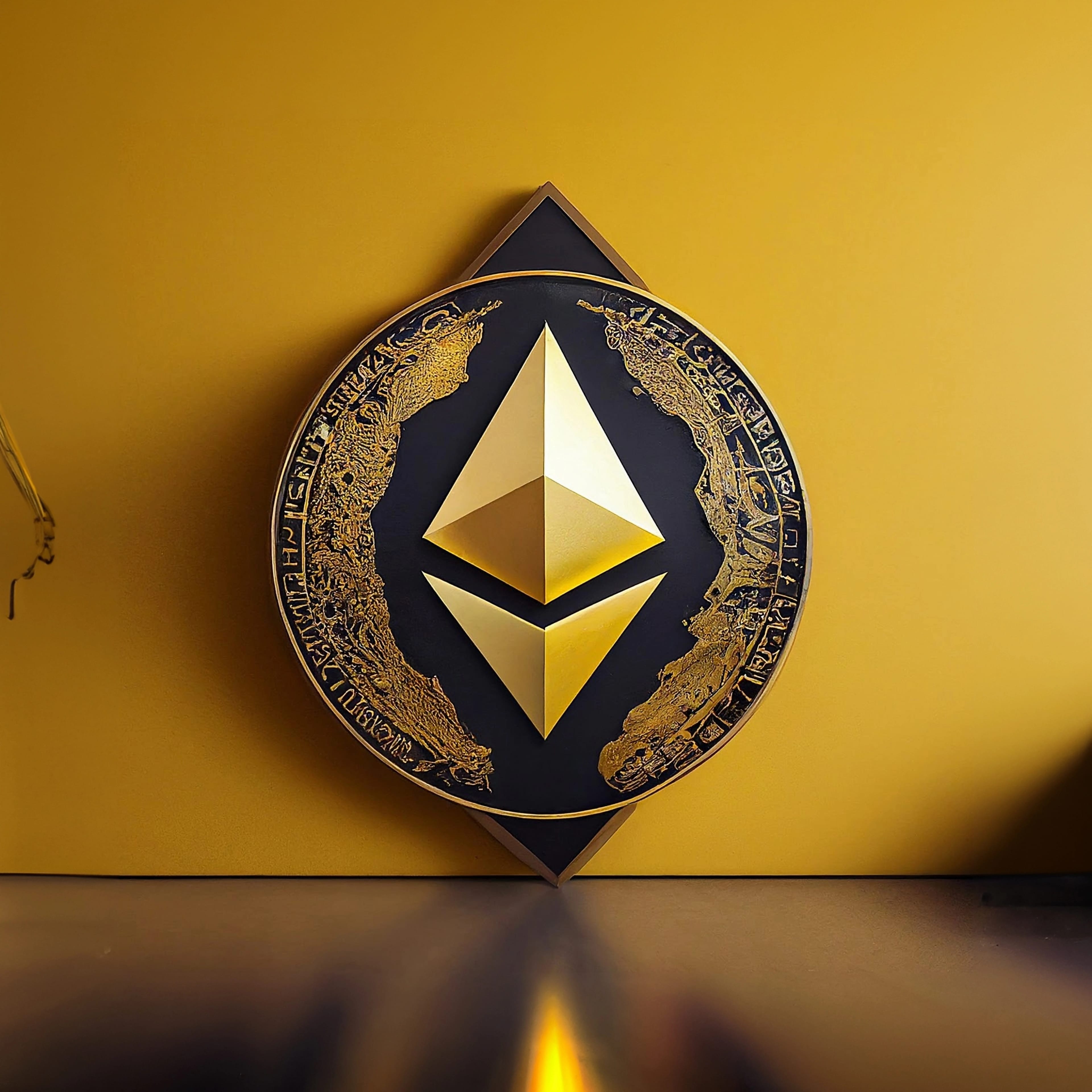 Advertising,-,Testimonial,Photo,Of,Ethereum,Against,Yellow,Background
