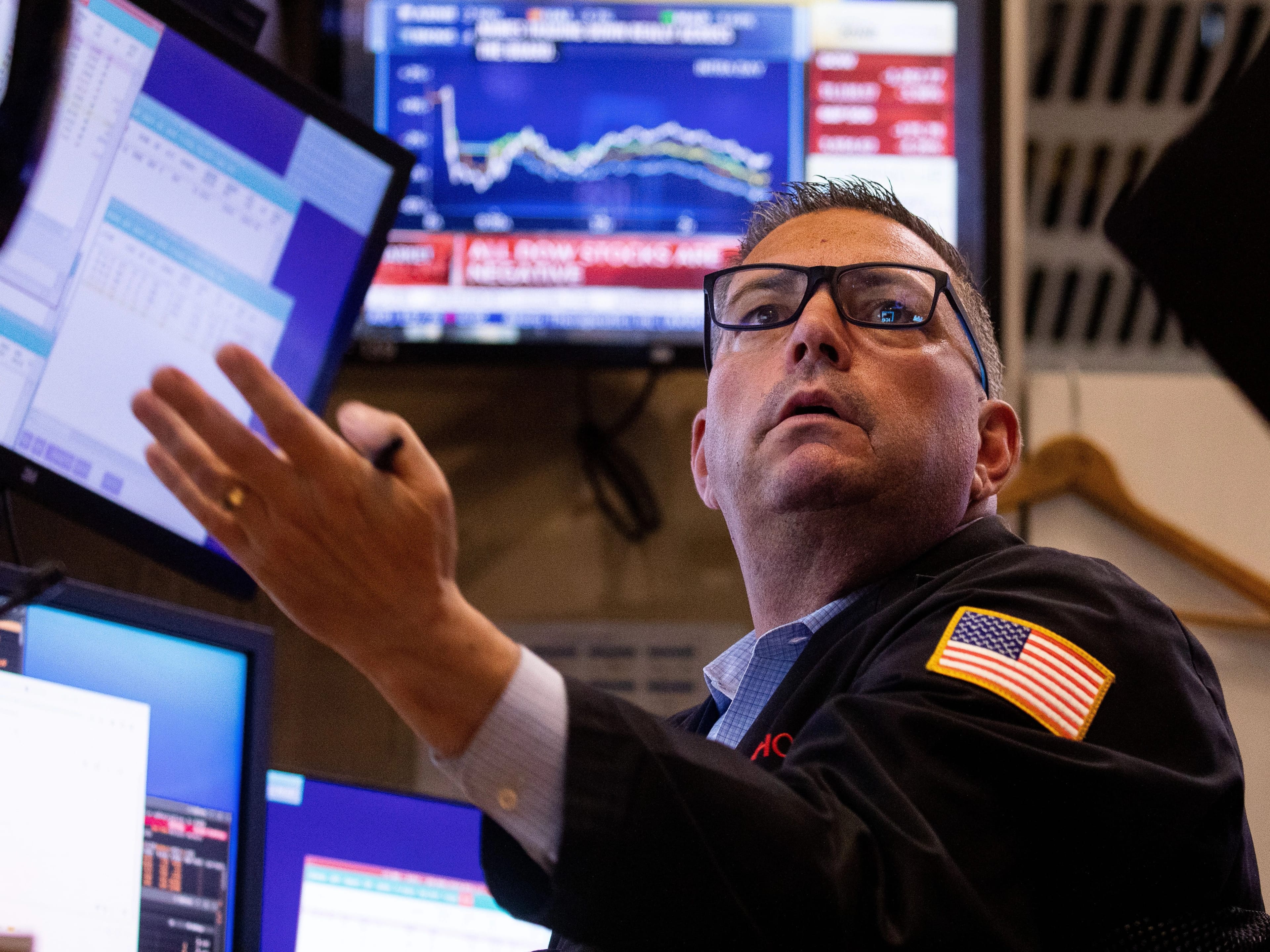 u.s. New York Stock Market Fall - 13 Sep 2022